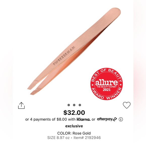 Tweezerman Rose Gold Slanted Tweezers - Picture 4 of 4